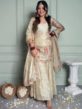 Women Ethnic Motifs Embroidered Panelled Thread Work Kurta with Sharara & With Dupatta