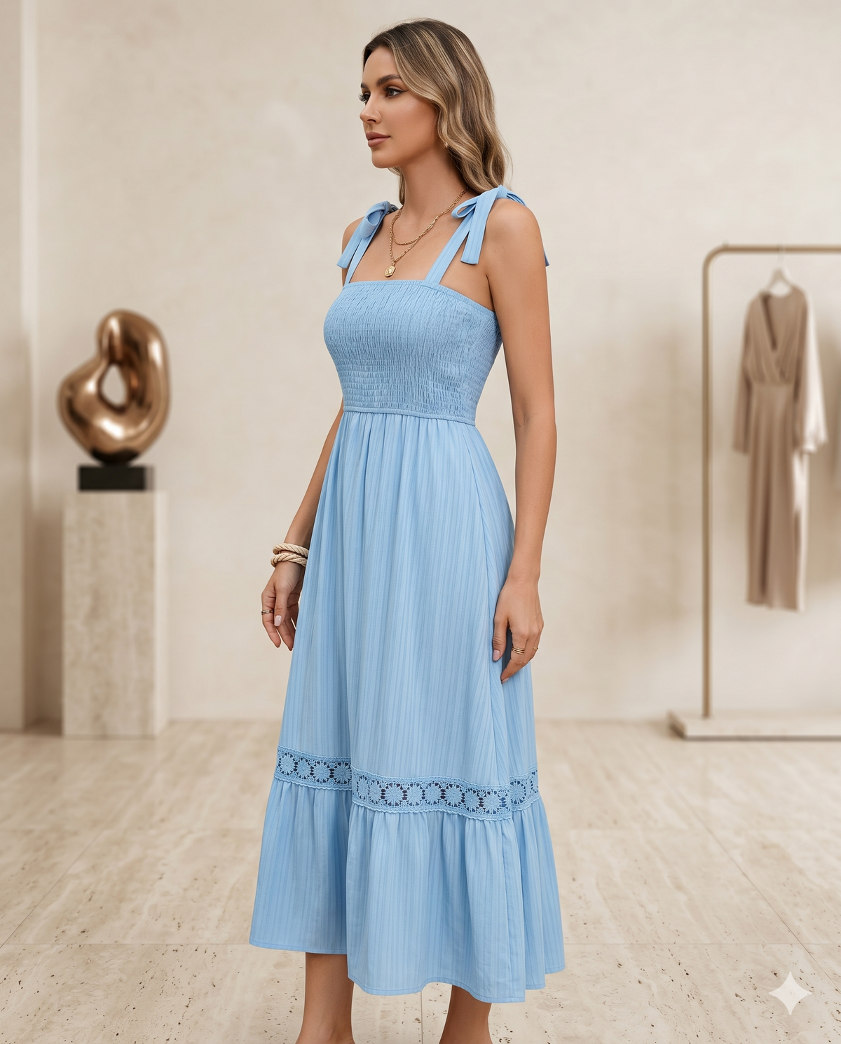 Women Striped Wrap Dress For Women