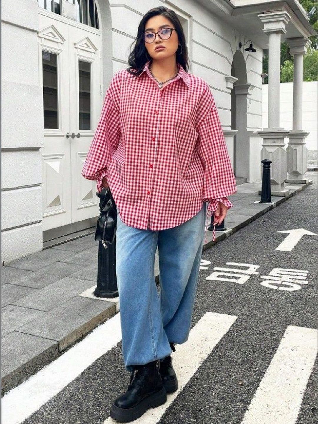 Women Gingham Checks Checked Casual Shirt